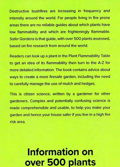 Safer Gardens : Plant Flammability & Planning for Fire