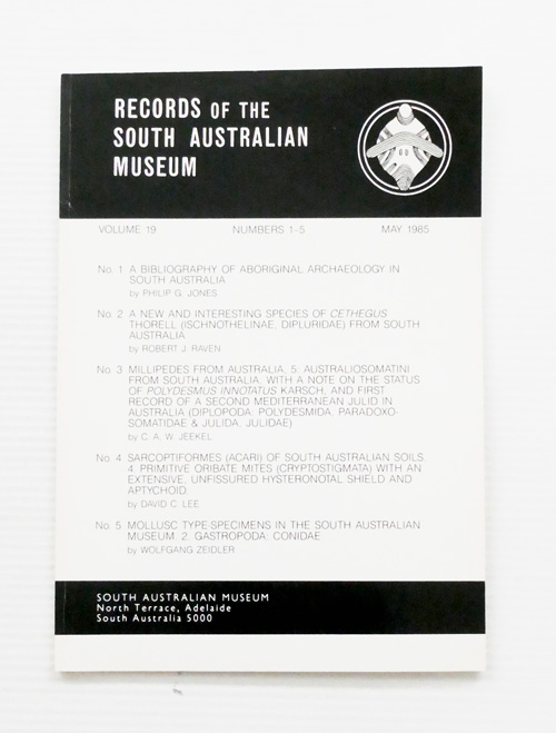 Records of the South Australian Museum Volume 19 Numbers 1-5 May 1985