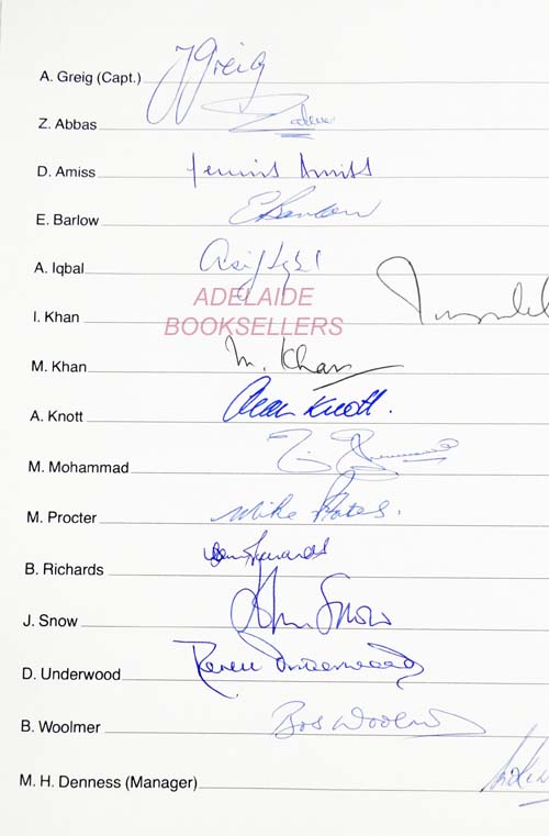 Image for World Series Cricket Tour 1977-78 World Team Autographs World Series Cricket Tour 1977-78 World Team Autographs