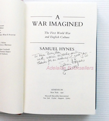 A War Imagined :The First World War and English Culture (Inscribed and Signed by Author)