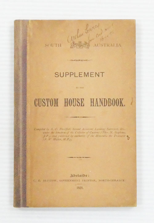 Image for Supplement to the Customs House Handbook South Australia Supplement to the Customs House Handbook South Australia