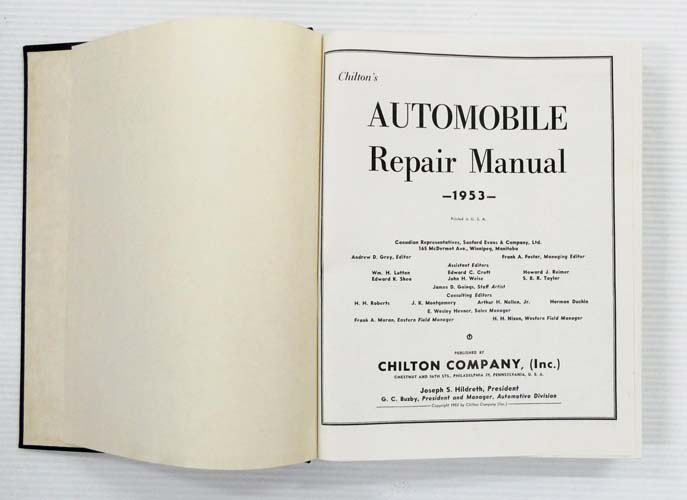Chilton's Automobile Repair Manual 1953